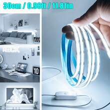 5/3/2/1m COB High Brightness Flexible LED Strip Light, USB Plug-In Power, Button Switch Control, Ultra-Thin Decorative Light Bar, Suitable For Cabinets, Mirrors, Ceilings, Kitchens, Bedrooms And Offices, Wall Decoration Fill Light And Backlight Multi-Scene Lighting - LED Strip - View 13