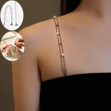 1pc Adjustable Rhinestone Bra Shoulder Chain, Women's Bra Strap Metal Body Chain, Lingerie Accessory - Multicolor - View 8