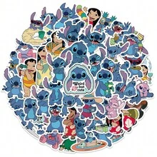 51pcs Disney Cute Cartoon Lilo & Stitch Stickers DIY Diary Notebook Laptop Luggage Skateboard Graffiti Stickers Fun Classic Style - 1 Set - View 13