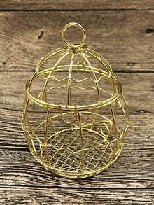 Pumpkin Carriage Candy Box, Wedding Carriage Gold Wrought Iron Hollow Candy Box, Wedding Decoration Tray, Birthday Party Wedding Decoration, Wedding Supplies, Wedding Decoration, Wedding Rack - Gold - View 11