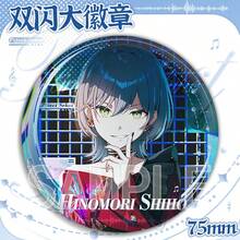 2026 1pc 2D Anime Music Character 75mm Holographic Button Badge, Collectible Pin For Backpack Bag Decor, Back-To-School Gift, Birthday Gift For Anime Fans - Multicolor - View 7