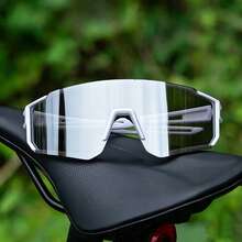 Unisex Full Frame Fashion Glasses, Reflective Lens Decorative Eyewear, Suitable For Driving, Cycling, Traveling, Beach Vacation, Daily Wear - Multicolor - View 7