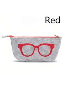 Zippered Eyewear Storage Bag, Playful Casual Style, Colorful Eyewear Pattern Print, Shock-Proof Storage, Prevents Eyewear Scratches, Suitable For Daily Outings, Outdoor Travel And Backpack Organization - A - View 13
