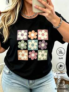 Plus Size T-Shirts - Black - View 1