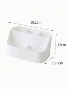 1pc Multi-Grid Plastic Desktop Storage Organizer, Solid Color Minimalist Divided Cosmetic Stationery Holder, For Bedroom Office, Holiday Gift, All Season Use - Multicolor - View 11