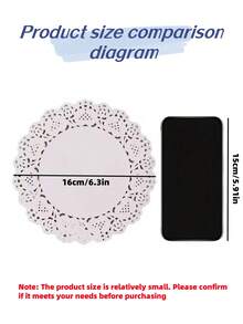 50/100/200pcs Round Lace Doilies, Lace Cupcake Liners, Used For Fried Foods, Desserts, Cookies, Party, Wedding, Table Decoration, Cookie And Cake Liners - Multicolor - View 11
