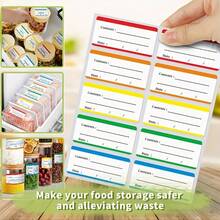200PCS Colorful Removable Freezer & Food Storage Labels - Waterproof Food Storage Stickers, Kitchen Organization, Date & Content, English, No Residue Paper Labels, Perfect For Meal Prep, Containers & Kitchen Essentials, Holiday Must-Have - Multicolor - View 9