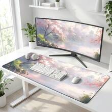Japanese Landscape Extra Large Washable Rubber Mouse Pad, Office Computer Keyboard Mat, Back To School Gaming Mouse Pad, Desktop Accessory, Office Supplies, Gift For Men Women Friends, Non-Slip Rubber Base Desk Mat Set - Multi-color - View 7