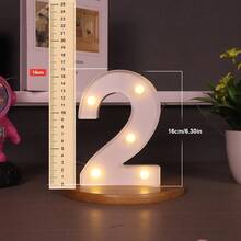 1/3/4/5pcs LED Numeric Lights (6.3"/8.27") - Romantic Warm White, Birthday, Wedding, Anniversary, Party Decor | Proposal Decoration, Personalized Gift - White - View 16