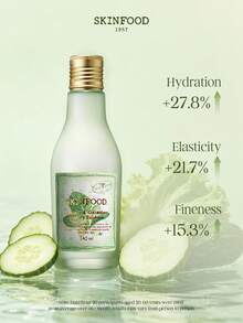 SKINFOOD 生菜與小黃瓜水感乳液 140ml - 輕盈保濕、舒緩、無油、無矽、無酒精、控油妝前乳，增強貼合度與滋潤感。適合返校季、夏季、情人節、母親節、婚禮、派對 - LETTUCE & CUCUMBER WATERY EMULSION - 查看 3