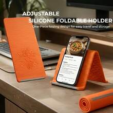 1pc The Newly Designed Foldable Stand Features An Integrated Aluminum Alloy Plate And Silicone Material, Offering Flexible Support And Bending Functionality. Multi-Purpose And Perfectly Compatible With Smartphones, Tablets, And Laptops - Multicolor - View 5