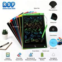 8.5 Inch LCD Electronic Drawing Board - Colorful Erasable Portable With Stylus | School Office Home Note-Taking Christmas Gift - Multicolor - View 1