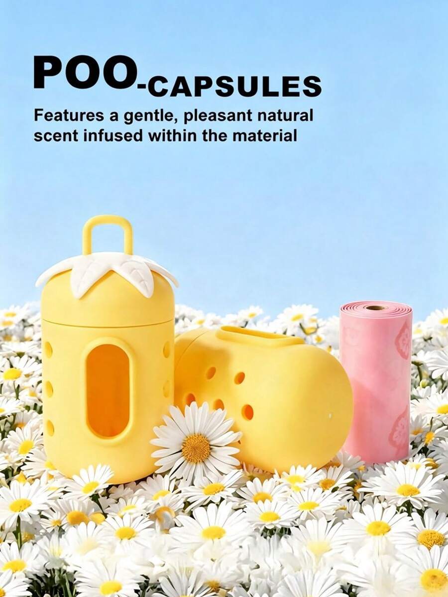 PVC垃圾袋分發器 1盒 + 120個垃圾袋 1盒/120個垃圾袋,便攜式嬰兒車垃圾袋收納盒,使用加厚香氛印花塑膠袋,適用於戶外旅行、嬰兒車、汽車與居家使用,也適合寵物使用 - 彩色 - 查看 1