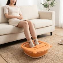 Foldable Foot Soak Tub With Massage Points & Cover, Portable Collapsible Foot Spa Basin, Space‑Saving Foot Bath Bucket For Household Dormitory - One Size - View 8