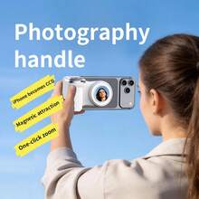 Multi-Function Magnetic Phone Selfie Stick, Built In 600mah Battery Fill Light, Wireless Remote, Mirror, Zoom, Portable, Anti-Shake, Selfie Accessories - X02 - View 9