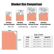 1pc Solid Color Blanket, Hot Pink Woven Fabric Sleeping Blanket For Home - Hot Pink - View 4
