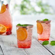20pcs 10OZ Clear Plastic Cups, Cocktail Cups, Ice Cream Cups, Champagne Cups - Rose Gold - View 4