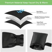 1pc Thickened Faucet Anti-Freeze Insulation Cover, Outdoor Water Pipe Anti-Freeze & Dust Cover, Prevents Faucet Freezing, Winter Insulation Essential, Reusable, Easy To Remove, Suitable For Home, Garden, Kitchen And Various Outdoor Environments, Winter Must-Have - Standard Model - View 6