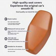 Motorcycle Seat Cover Protector, PU Leather Elastic Seat Cover, Lightweight Motorcycle Seat Cushion Cover, Waterproof Dustproof Sunproof Scratch-Resistant, Motorcycle Electric Bike Foot Mat Cover - A - View 8