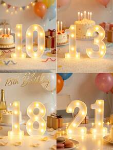 1pc White Glowing 26 English Alphabet Decorative Light, Scrolling Text Letter Lamp, Suitable For Wedding, Birthday, Party, Celebration, Christmas Or Home Decor, Valentine's Day, Mother's Day - Warm White - View 8