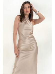 Women Plus Wedding Jumpsuits & Suits - Beige - View 2