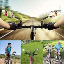 1pc/2pcs Mountain Bike Rearview Mirror, 360° Rotatable Flat Mirror, Easy Installation, Foldable Scratch-Resistant Design, Wide-Angle View For Safer Riding, Suitable For Mountain Bike/Road Bike/Electric Bike, Black, Left And Right Options - Multicolor - View 6