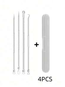 11/8/4/1pc Stainless Steel Blackhead Removal Tool Set Professional Acne Pimple Extractor Tool Suitable For All Skin Types Acne Pimple Removal Tool Set Fragrance-Free Portable Facial Care - Multicolor - View 9