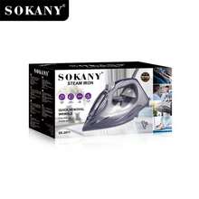 SOKANY-2071 2600W Powerful Steam Iron, Non-Stick Soleplate With Spray Function, Built-In Anti-Calc, Multi-Level Adjustable Household Clothes Wrinkle Remover - Grey - View 3