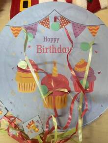 Cartoon Birthday Cake Foldable Piñata, Unicorn/Pony/Candy/Jungle Animal Theme, Birthday Party Foldable Piñata, Fillable With Candy Gifts, Paper Party Game Prop - B - View 5