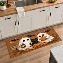 1pc Halloween Ghost Pattern Kitchen Absorbent Drying Mat, Fun Horror Style, Suitable For Halloween, Autumn Kitchen Countertop, Dining Table, Coffee Machine And Party Decoration - Multicolor - View 8