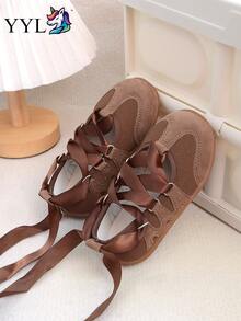 Pink Sweet & Cool Lightweight Soft Sole Anti-Slip Wear-Resistant Comfortable Stylish Sneakers - Brown - View 4