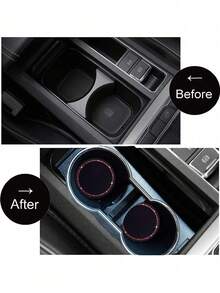 2pcs Multifunctional Car Cup Holder Anti-Slip Silicone Pad Cup Holder Mat Car Interior Decoration Accessories Best-Selling Gift - A - View 2
