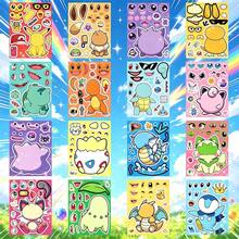 8PCS/16pcs Face‑Changing Stickers, Fun Educational Cartoon Decals, Creative DIY Decor Stickers For Journal, Water Bottle, Notebook, Skateboard, Craft Supplies, Halloween Christmas Party Favors - Multicolor - View 1