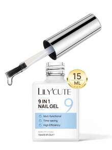 LILY'CUTE 2PCS 9‑In‑1 15ml UV Curing Nail Art Gel, Supports Nail Tip Extension, Surface Reinforcement, Color Mixing & Rhinestone Stick, Beginner‑Friendly Manicure Kit For Home Use & Gifting - 2pcs - View 4