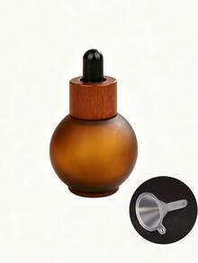 30ML Amber Frosted Glass Dropper Bottle, UV Proof And Blackout Essential Oil Storage Bottle, Free Funnel, Cosmetics Liquid Travel Container, Leak Proof Sealed, Reusable Portable Sample Bottle Very Suitable For Travel And Family Use - Multicolor - View 10