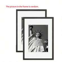 1/2/3pcs Black Wooden Photo Frames, Commemorative Photo Frames, Suitable For Any Decor Style And Photo Theme, Gift And Holiday Decoration 30x40cm Picture Frame, A4 (With Stand) Certificate Frame, A3 Poster Picture Frame, Home Decor Accessories - Black - View 20