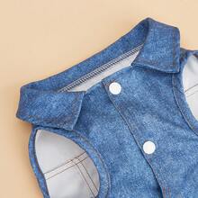 2pcs Mixed Pack Pet Cat Dog Vest, Simple And Stylish Vest Design, Snap Button Closure For Easy On And Off, Comfortable Touch. Sleeveless Design For Unrestricted Movement, Suitable For Daily Walks And Home Wear. - Multicolor - View 8