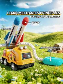 Rocket Launcher Toy, Foam Rocket Launch Game, Pneumatic Rocket Car Toy, Interactive 2-Player Outdoor/Indoor Game, STEM Learning Activity, Parent-Child Interaction Toy, Fun Party Game, Birthday Gift For Boys And Girls - Multicolor - View 2