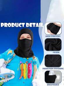 Children's Balaclava Ski Mask Neck Warmer Scarf For Winter Outdoor - Multicolor - View 3