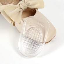 1 Pair Soft Half-Size Heel Pads, Unisex Self-Adhesive Shock-Absorbing Invisible Height-Increasing Pressure-Relieving Heel Cushions For Sports - Clear - View 5