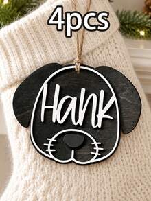Custom Wooden Dog Christmas Ornament With Name, Personalized Puppy Face Christmas Tree Decoration, Rustic Holiday Style, Custom Pet Ornament, Customizable Name Keepsake, Christmas Home Decor, Pet Lover Holiday Gift, Suitable For Family And Friends - Apricot - View 28