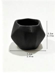3D Printed Minimalist Geometric Polygon Succulent Planter, Matte Texture Creative Cut-Out Small Flower Pot, Indoor Desktop Balcony Green Plant Pot Container Personalized Home Gardening Decor Ornament, Vase And Vase Accessories - Multicolor - View 11