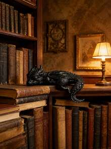 1pc Cute Dragon Shaped Bookend, Unique Mythical Creature Home Decor, Fantasy Theme Bookshelf Decoration, Perfect Gift For Book Lovers, Ideal Choice For Dragon Fans And Readers, Multiple Styles Available - Multi-color - View 8