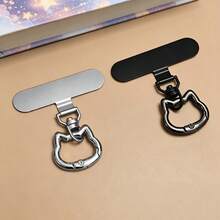 Stainless Steel Mobile Phone Lanyard Clip 360° Rotation Without Rope Jam With Cute Cat Head Spring Ring, Strong And Durable Metal Connecting Piece, Card - Multicolor - View 5