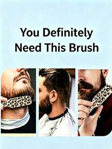 1pc Gold Leopard Print Comb, Unisex Smooth Plastic Hairbrush, Double Ponytail Styling Comb/Beard Brush, Unscented Hairdressing Comb, Edge Control Comb, Wide Tail Design With Wide Pointed Tail Backcomb And Detangling Comb, Convenient For Parting, Styling, Polishing And Smoothing Hair, Creating Smooth Frizz-Free Hairstyle, Suitable For Men And Women, Recommended As Christmas Gift - Multicolor - View 8