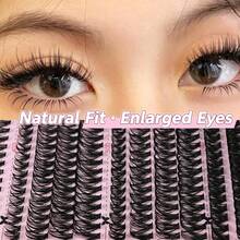 1pc 30D/40D/50D/60D Mixed D Curl Single Cluster False Eyelashes, Multiple Density Options For Customizable Full Voluminous Big Eye Effect, Soft Fiber Hair Easy To Apply And Long-Lasting Shape, Create Thick Fluffy Sunflower Atmosphere Big Eye Makeup Look, Suitable For Home Makeup, Outing Date Touch-Up To Achieve Deep Lively Big Eyes, Popular Affordable Beauty Tool - C - View 2