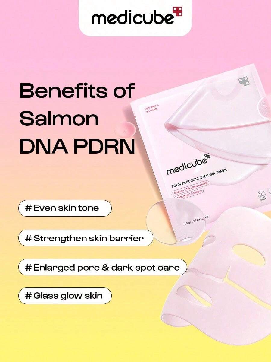 Medicube - PDRN Pink Collagen Gel Mask (4Pack) - Coral Pink - View 1