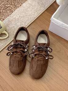 2026 New Women's Flat Lightweight Comfortable Sports Outdoor Casual Running Skate Shoes For Students - Brown - View 7