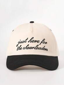 1pc Embroidered "Just Here For" Colorblock Baseball Cap Trucker Hat Adjustable Sun Protection Casual Hat Suitable For Spring Autumn Travel Fashion Versatile Sun Hat Y2K Style Youth Hat - Baseball Cap - View 15