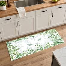 1pc Green Leaf & Butterfly Pattern Kitchen Absorbent Dish Drying Mat, Fresh Natural Style, Suitable For Kitchen Countertop, Coffee Machine, Dining Table And Spring/Summer Home Decor - Multicolor - View 12